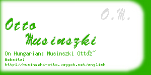 otto musinszki business card